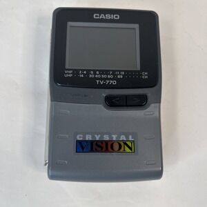 Casio‎ Crystal Vision Pocket Handheld Color TV-770 Portable Television Read